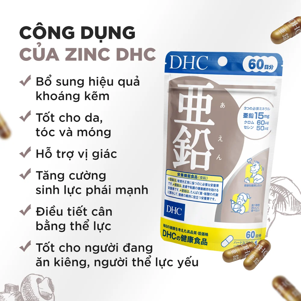 Viên uống DHC Kẽm 30 ngày Nhật Bản 12 - Gimedi Pharma Viên uống DHC kẽm 30 ngày