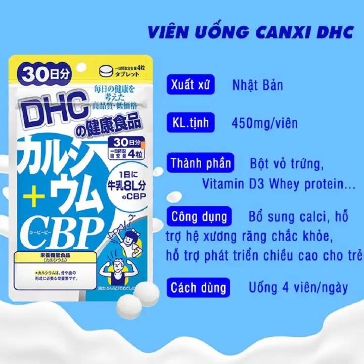 vien uong dhc bo sung canxi cbp tang chieu cao 360 vien 90 ngay uJ1l - Sản phẩm được bán bởi Gimedi Pharma