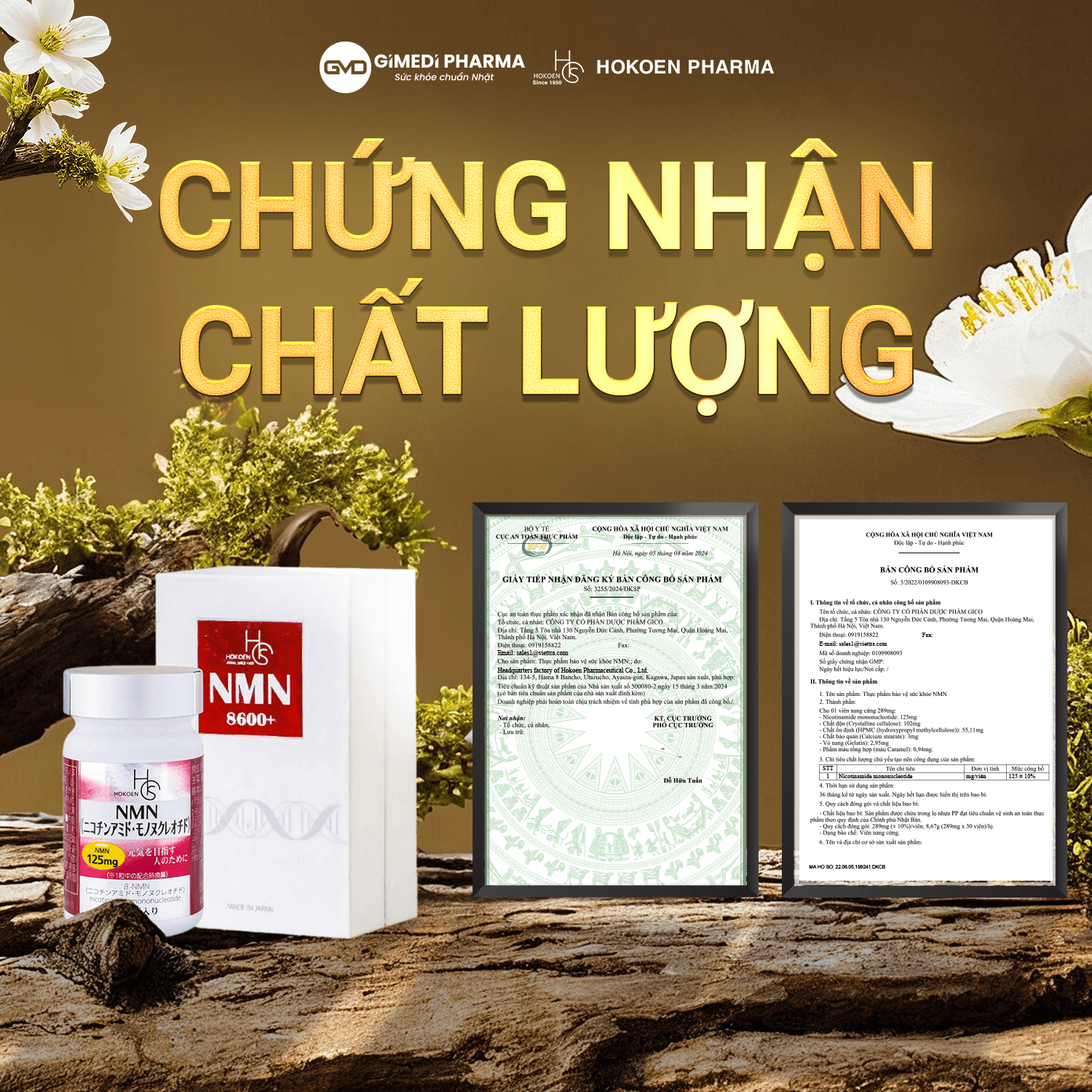 NMN GIAY CHUNG NHAN 2 1 - Sản phẩm được bán bởi Gimedi Pharma