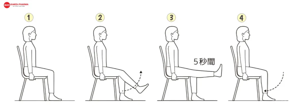 2 BÀI TẬP HỖ TRỢ ĐIỀU TRỊ THOÁI HÓA KHỚP GỐI TẠI NHÀ